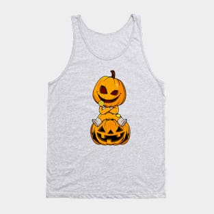 Happy Halloween scary baby pumpkin Tank Top